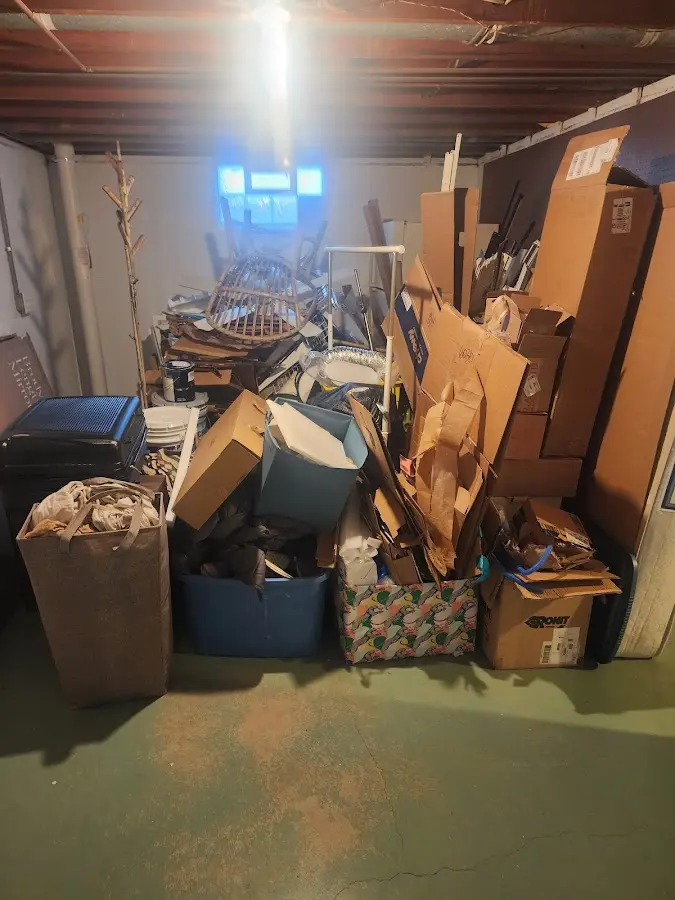 Roll-off dumpster container at job site for Roll Off Dumpster Rental in Ettrick